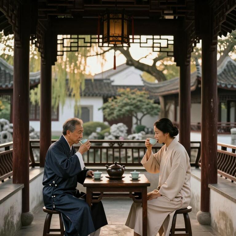 亭中对饮论人际 四柱比劫贵人格局解析