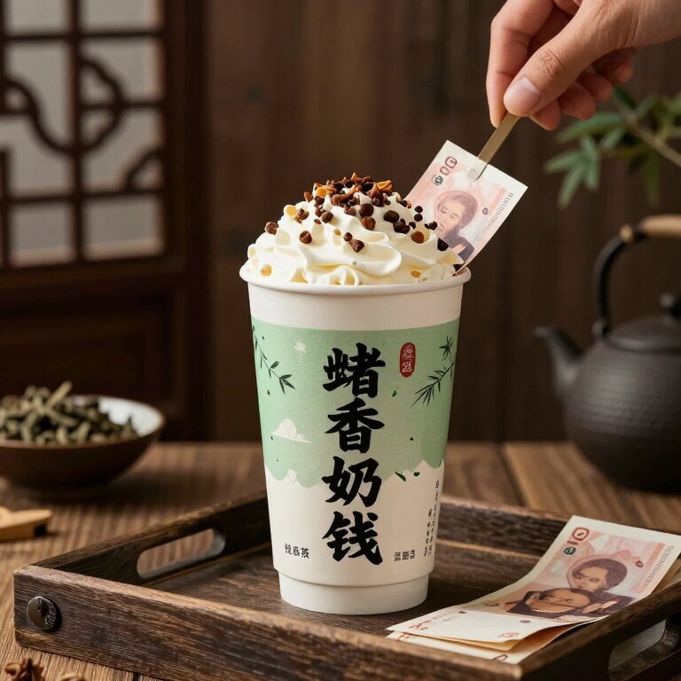一堆燃烧的柴火,火焰旺盛跳跃,旁边散落着几枚暗淡的金币,火星四溅