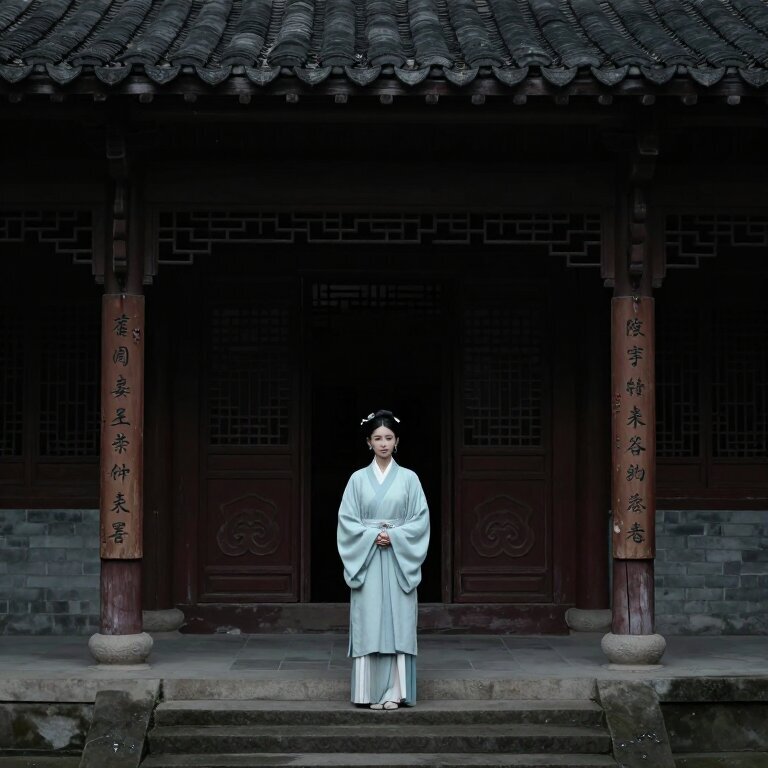 深夜车里，一个人坐在驾驶座望着窗外的路灯