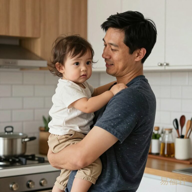 爸爸厨房抱娃