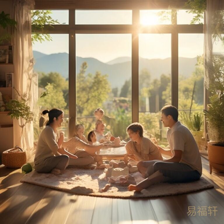 周末早起床上打滚，一家三口笑成一团
