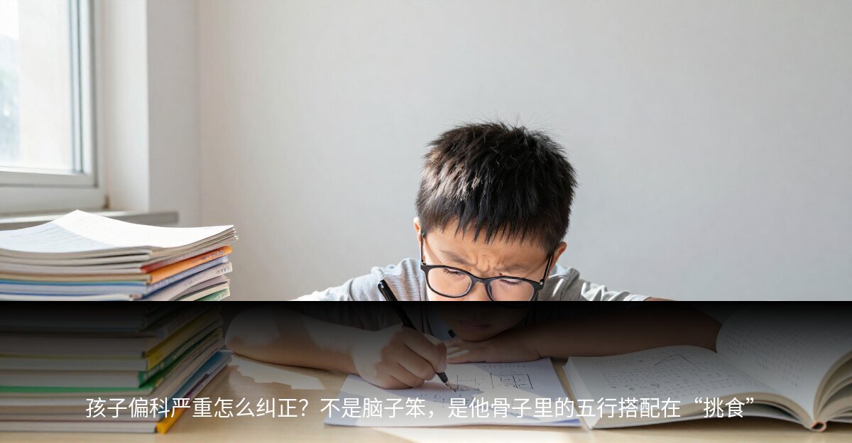 孩子偏科严重怎么纠正？不是脑子笨，是他骨子里的五行搭配在“挑食”