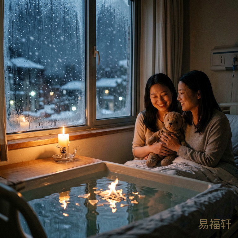 深夜产房里,窗外寒风吹过,一盏烛火在窗边摇曳不定几乎要熄灭,水中倒映着火光的碎片却捞不起来